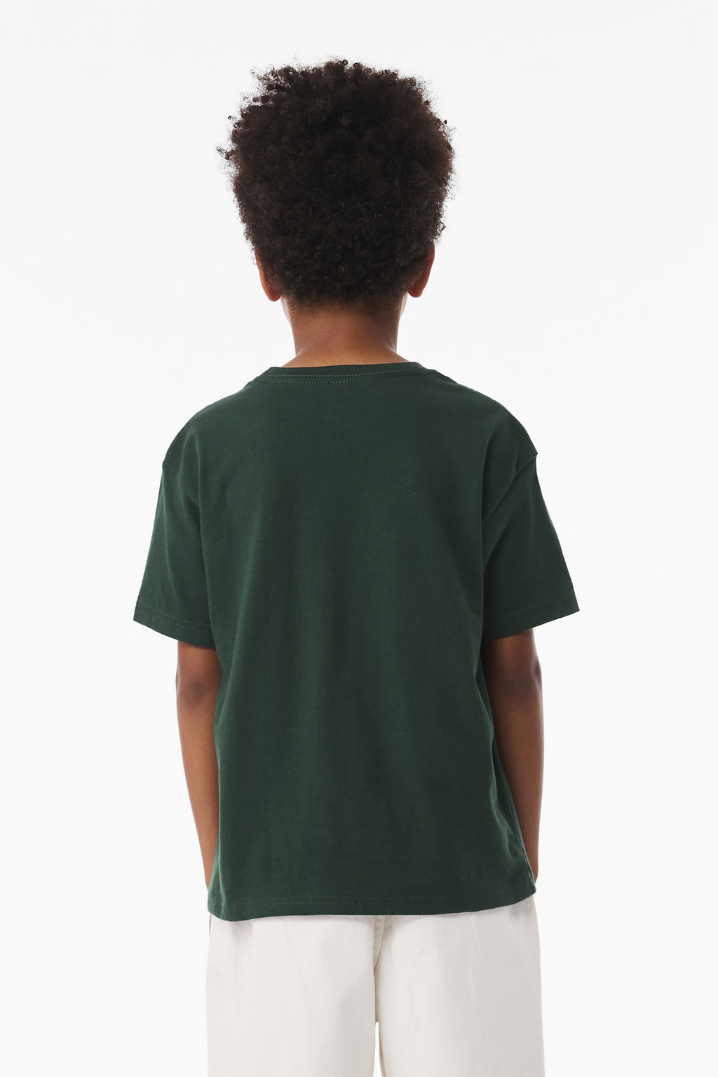 BELLA+CANVAS Youth 6-Ounce Heavyweight Tee BC3010Y - Forest - back