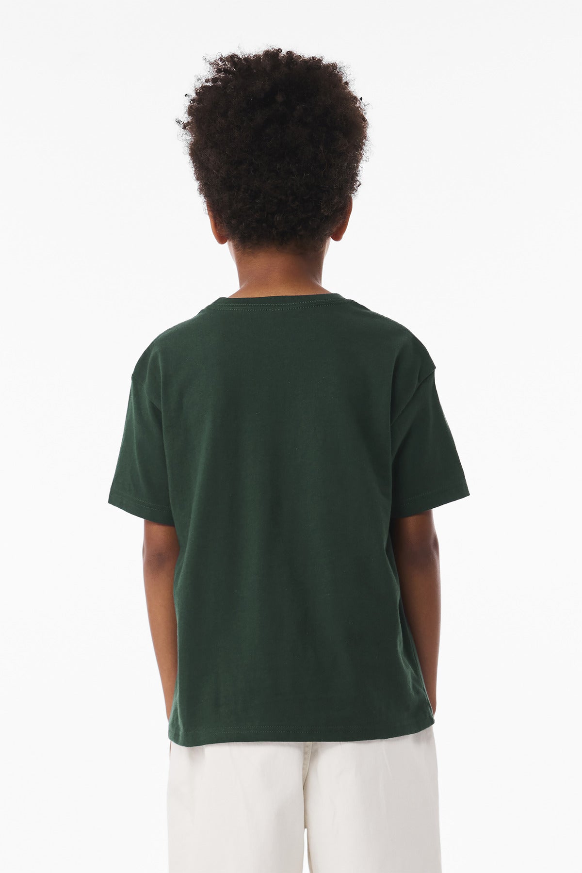 BELLA+CANVAS Youth 6-Ounce Heavyweight Tee BC3010Y - Forest - back