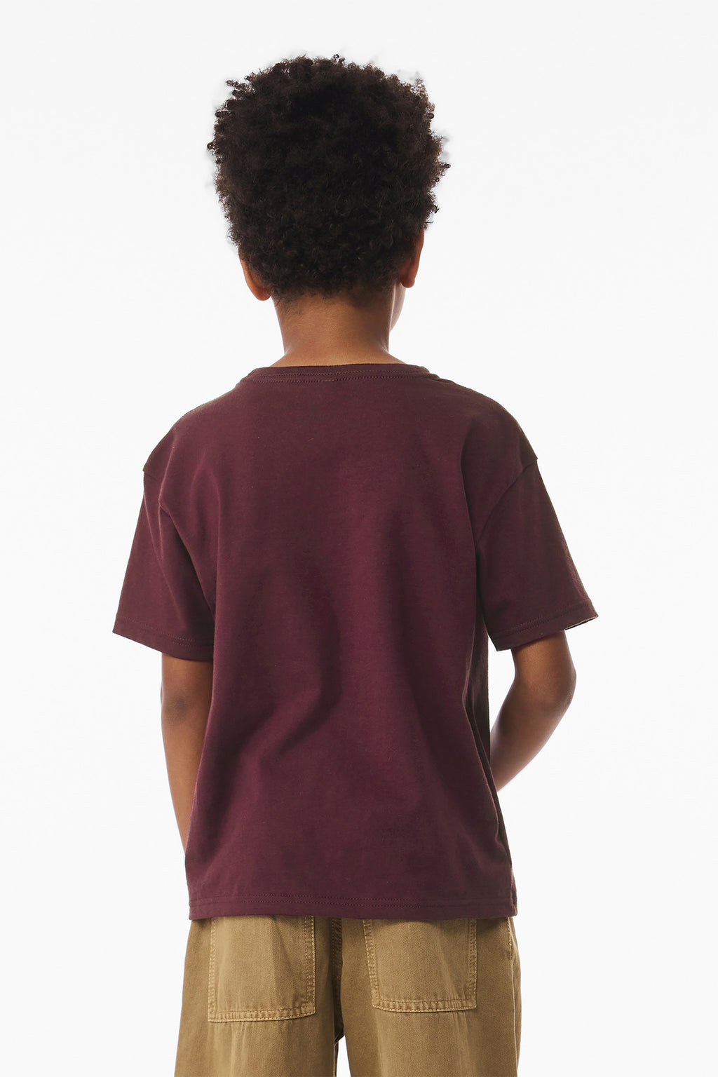 BELLA+CANVAS Youth 6-Ounce Heavyweight Tee BC3010Y - Maroon - back