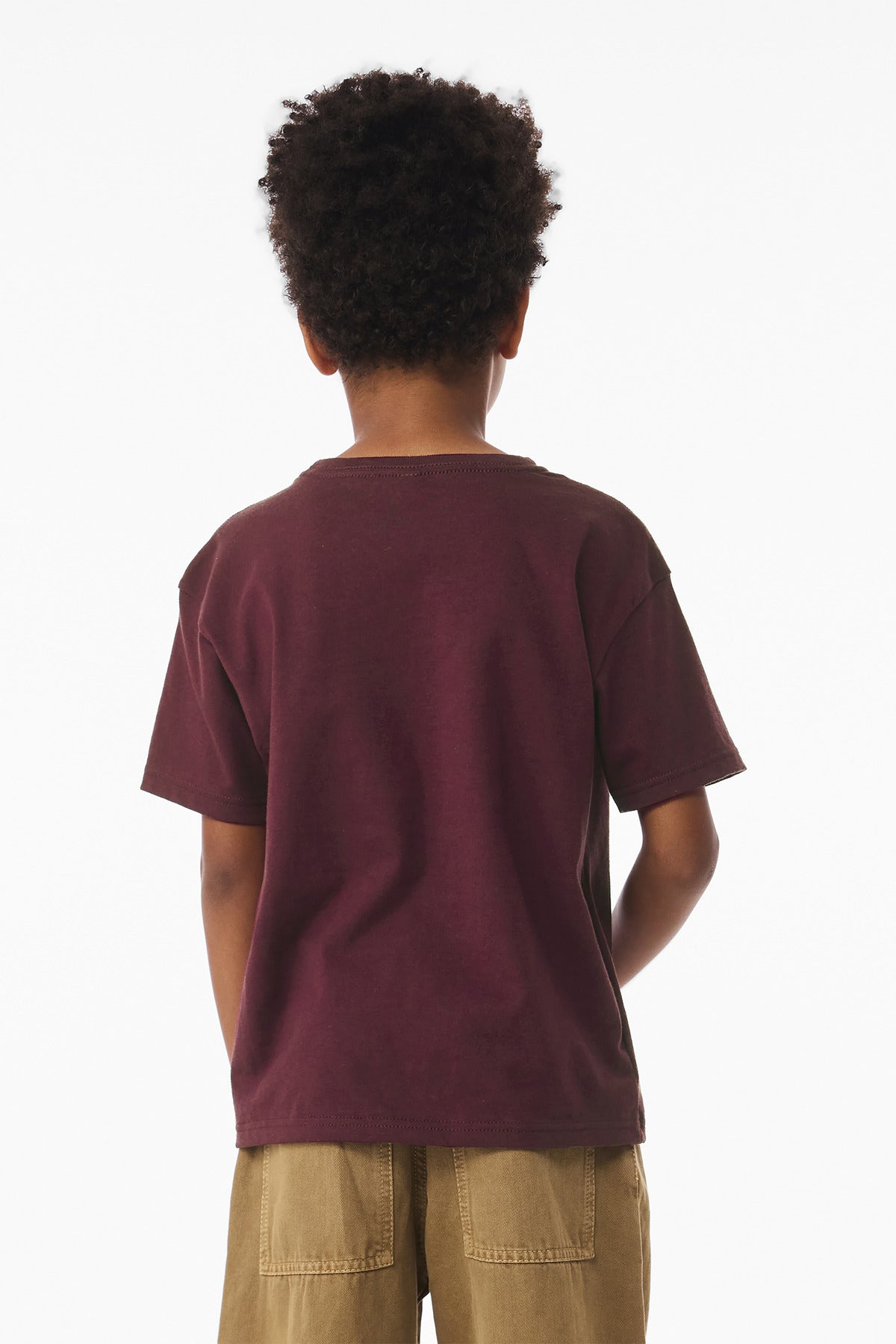 BELLA+CANVAS Youth 6-Ounce Heavyweight Tee BC3010Y - Maroon - back