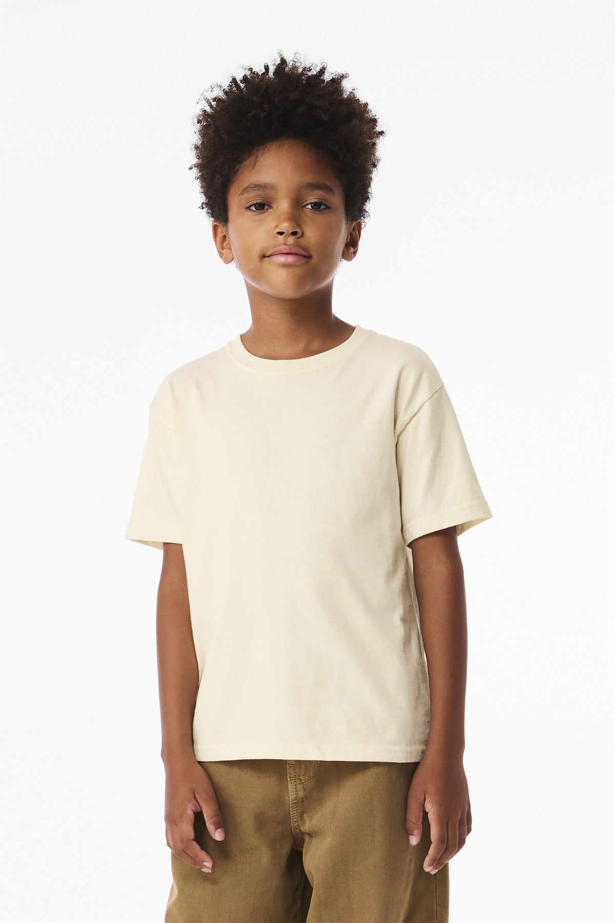 BELLA+CANVAS Youth 6-Ounce Heavyweight Tee BC3010Y - Natural - front