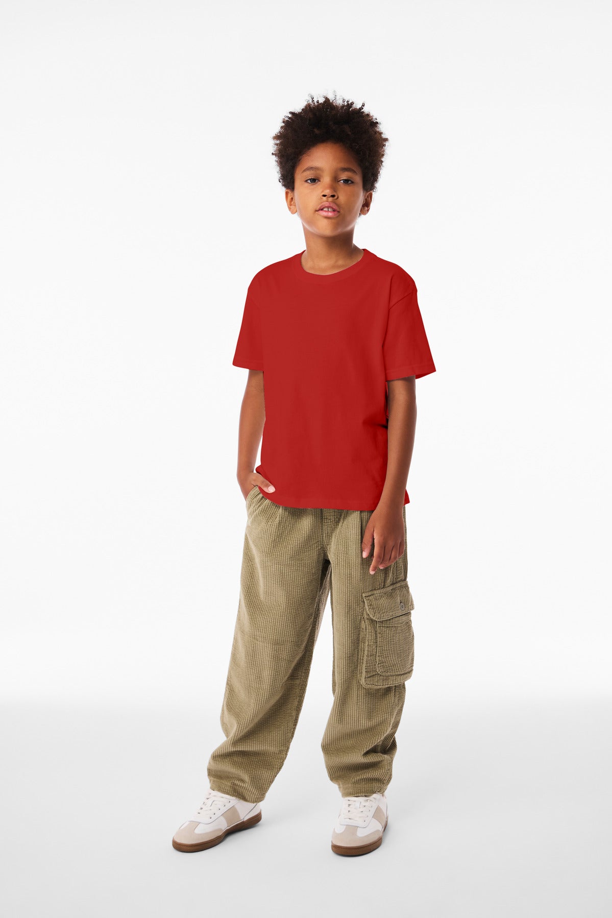 BELLA+CANVAS Youth 6-Ounce Heavyweight Tee BC3010Y - Red - front