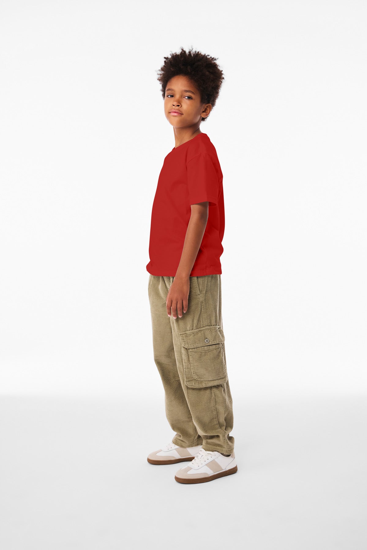 BELLA+CANVAS Youth 6-Ounce Heavyweight Tee BC3010Y - Red - side