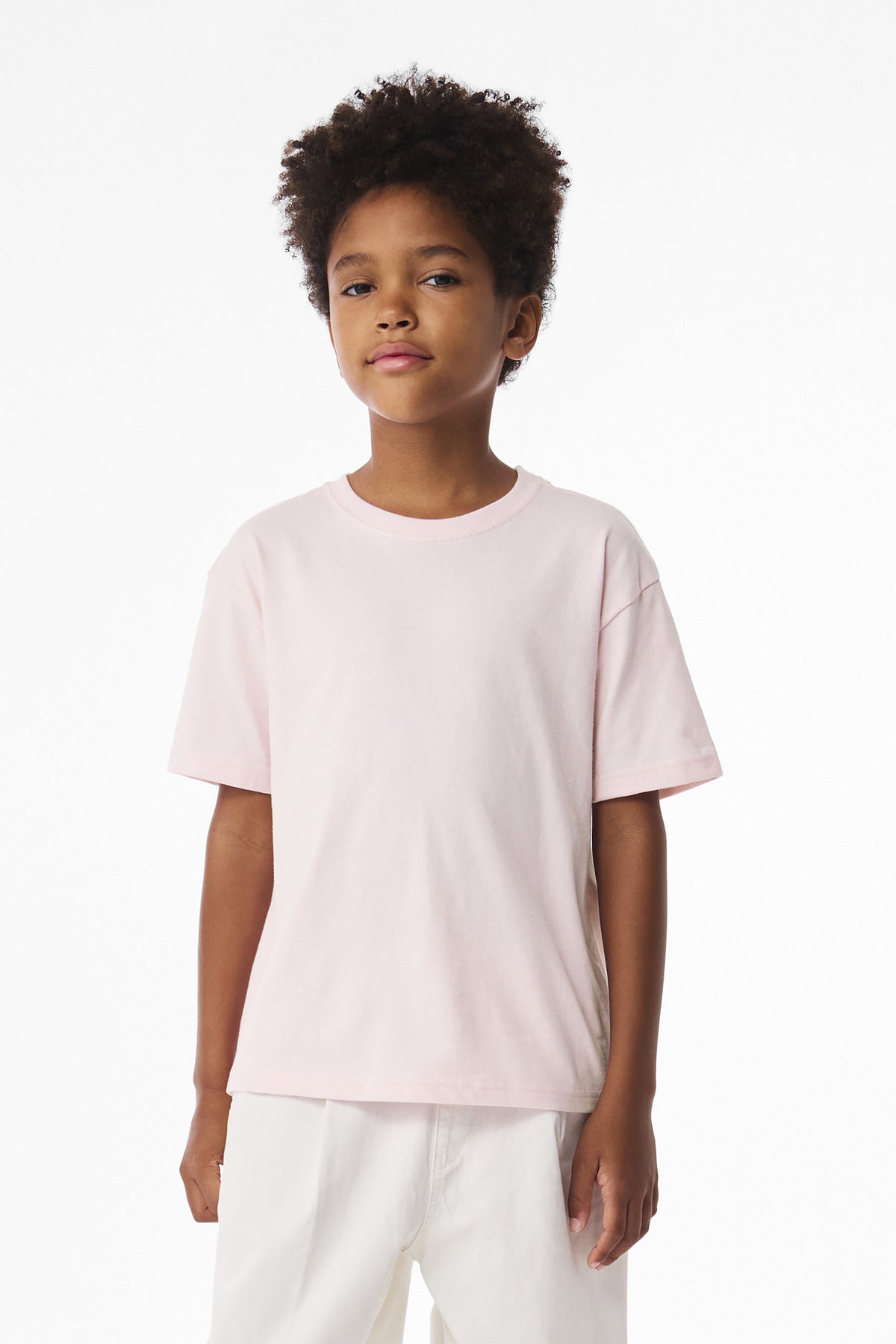 BELLA+CANVAS Youth 6-Ounce Heavyweight Tee BC3010Y - Soft Pink - front