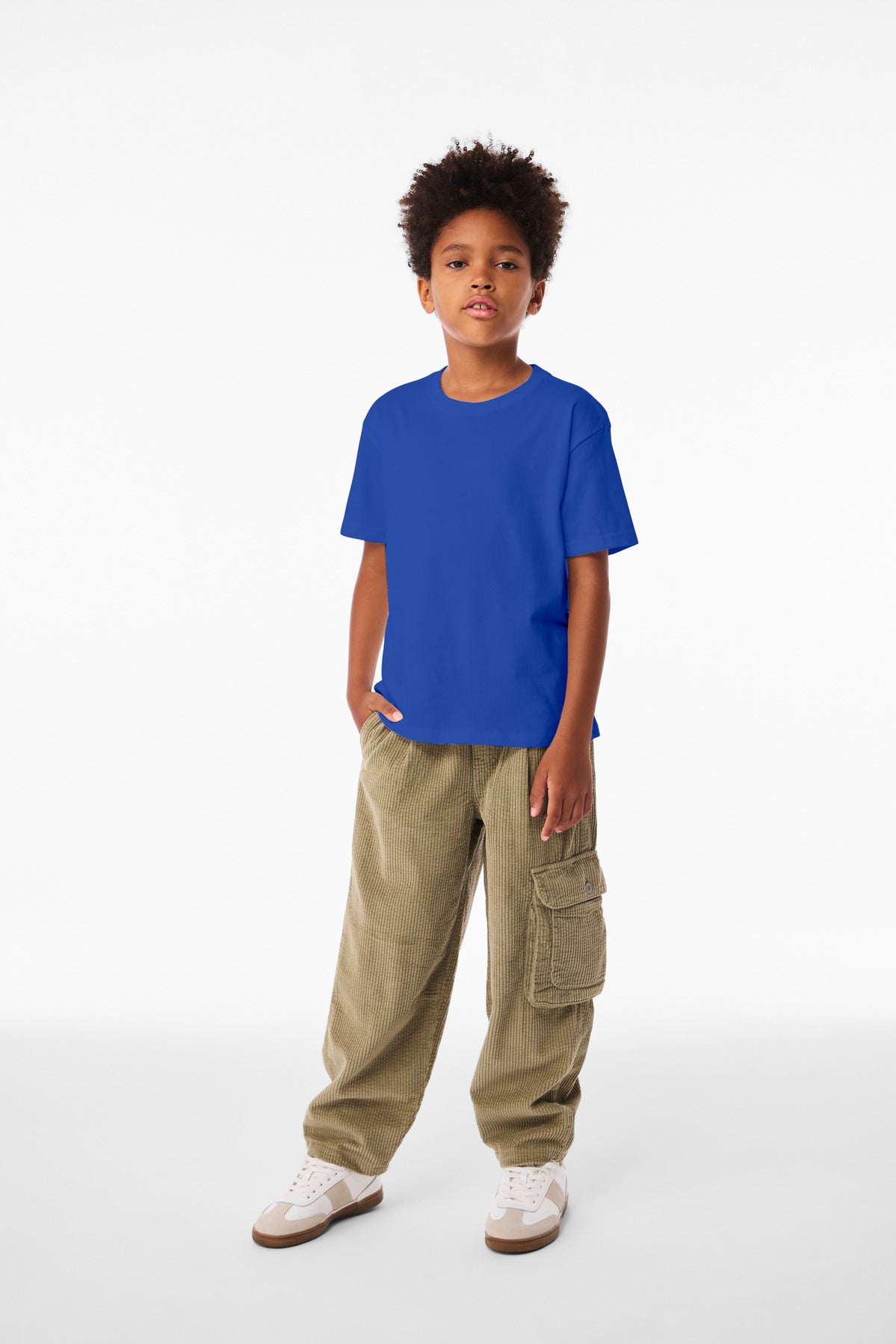 BELLA+CANVAS Youth 6-Ounce Heavyweight Tee BC3010Y - True Royal - front