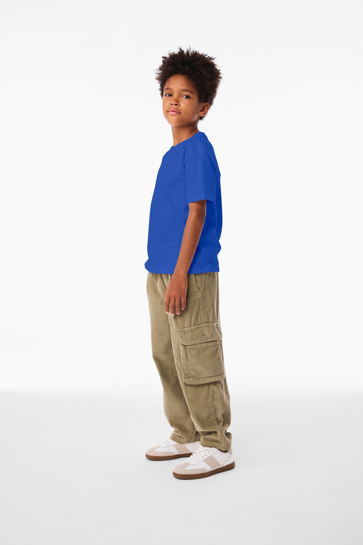 BELLA+CANVAS Youth 6-Ounce Heavyweight Tee BC3010Y - True Royal - side