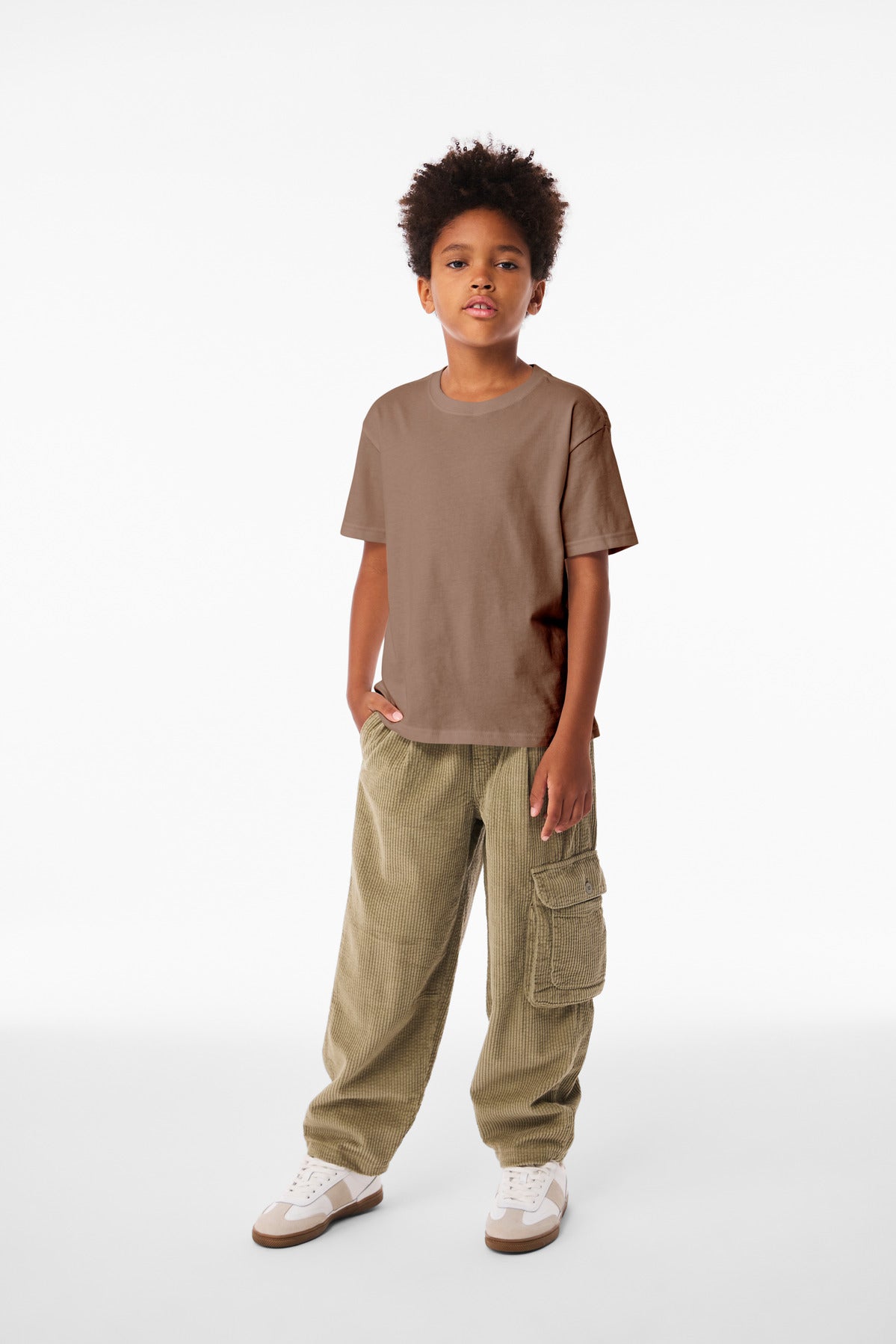 BELLA+CANVAS Youth 6-Ounce Heavyweight Tee BC3010Y - Vintage Brown - front