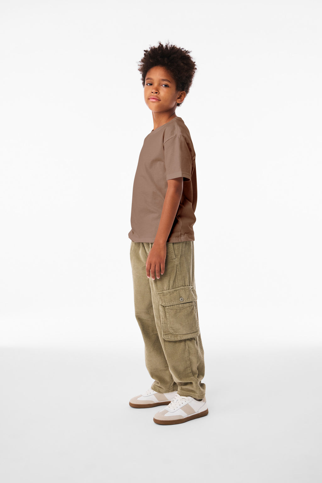 BELLA+CANVAS Youth 6-Ounce Heavyweight Tee BC3010Y - Vintage Brown - side