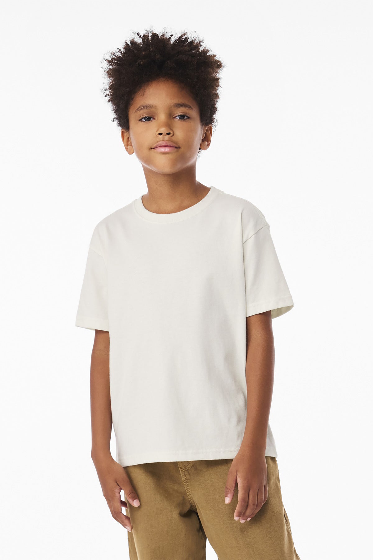 BELLA+CANVAS Youth 6-Ounce Heavyweight Tee BC3010Y - Vintage White - front