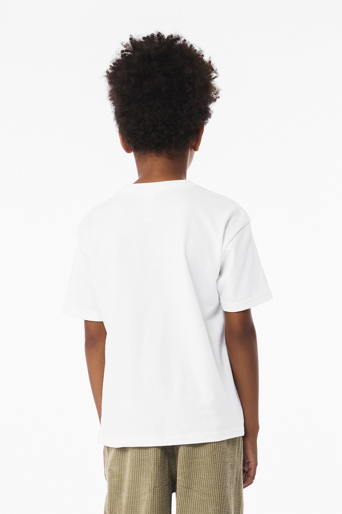 BELLA+CANVAS Youth 6-Ounce Heavyweight Tee BC3010Y - White - back