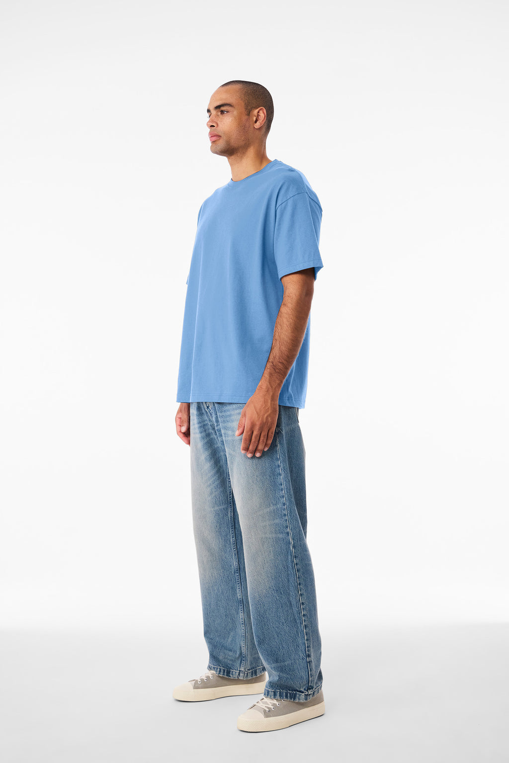 BELLA+CANVAS Unisex 6-Ounce Heavyweight Tee BC3010 - Carolina Blue - side