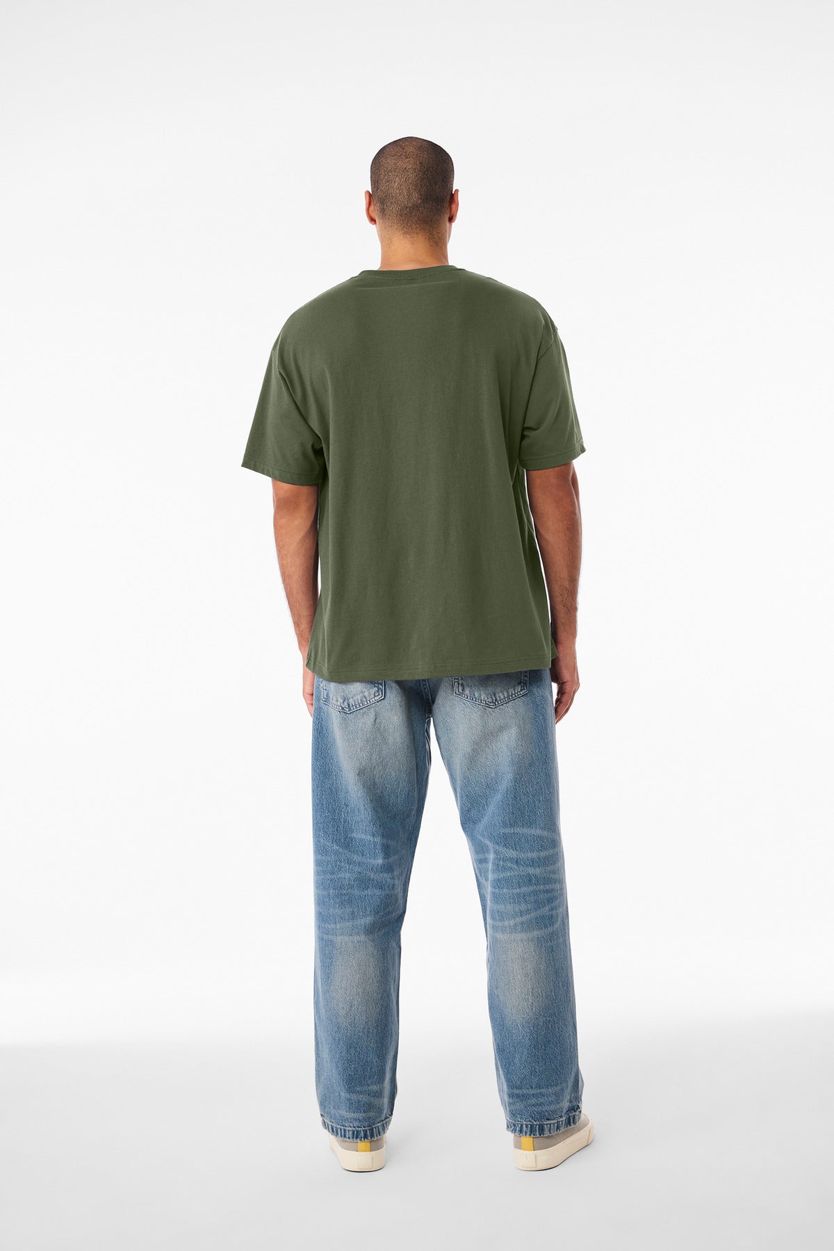 BELLA+CANVAS Unisex 6-Ounce Heavyweight Tee BC3010 - Military Green - back