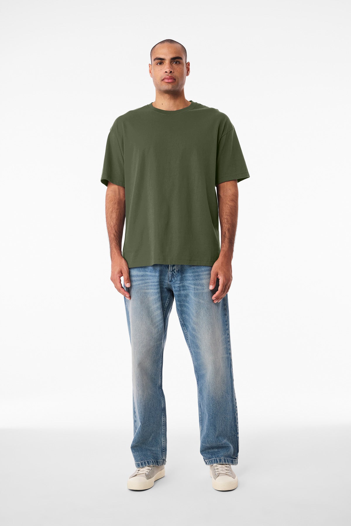 BELLA+CANVAS Unisex 6-Ounce Heavyweight Tee BC3010 - Military Green - front
