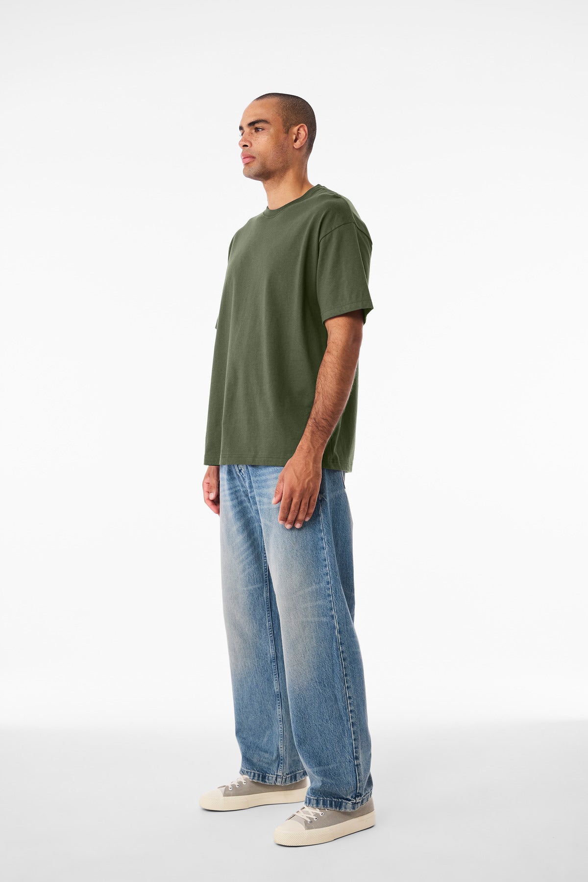 BELLA+CANVAS Unisex 6-Ounce Heavyweight Tee BC3010 - Military Green - side