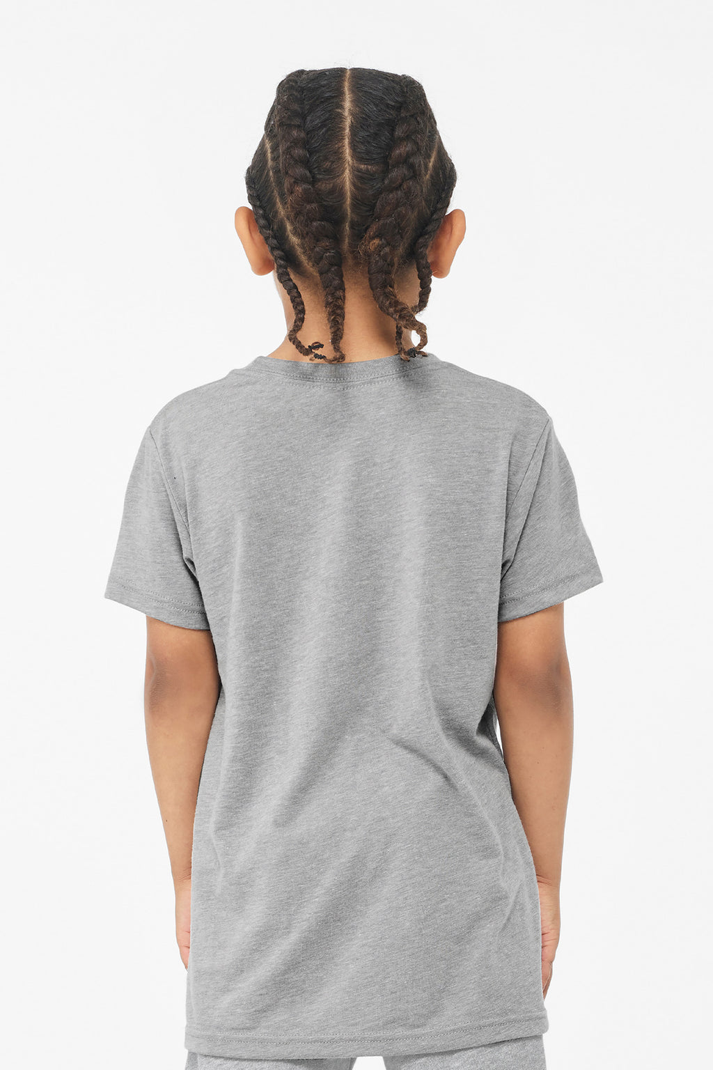 BELLA+CANVAS Youth Triblend Short Sleeve Tee. BC3413Y - Athletic Grey Triblend - back