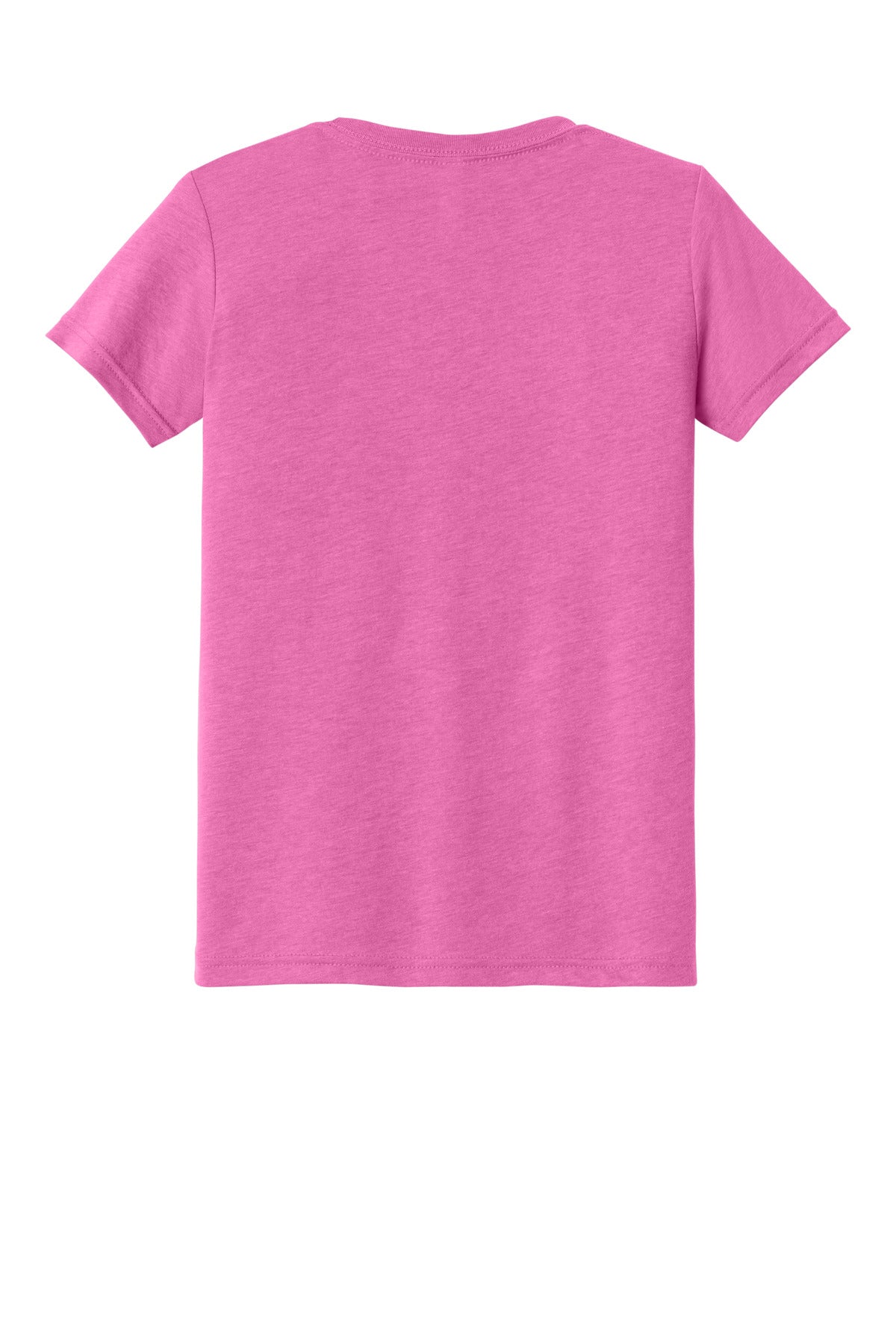 BELLA+CANVAS Youth Triblend Short Sleeve Tee. BC3413Y - Charity Pink Triblend - back