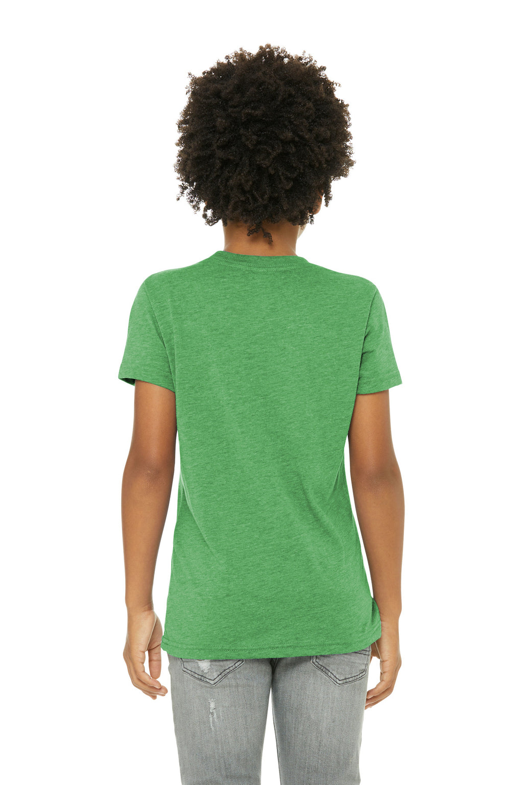 BELLA+CANVAS Youth Triblend Short Sleeve Tee. BC3413Y - Green Triblend - back