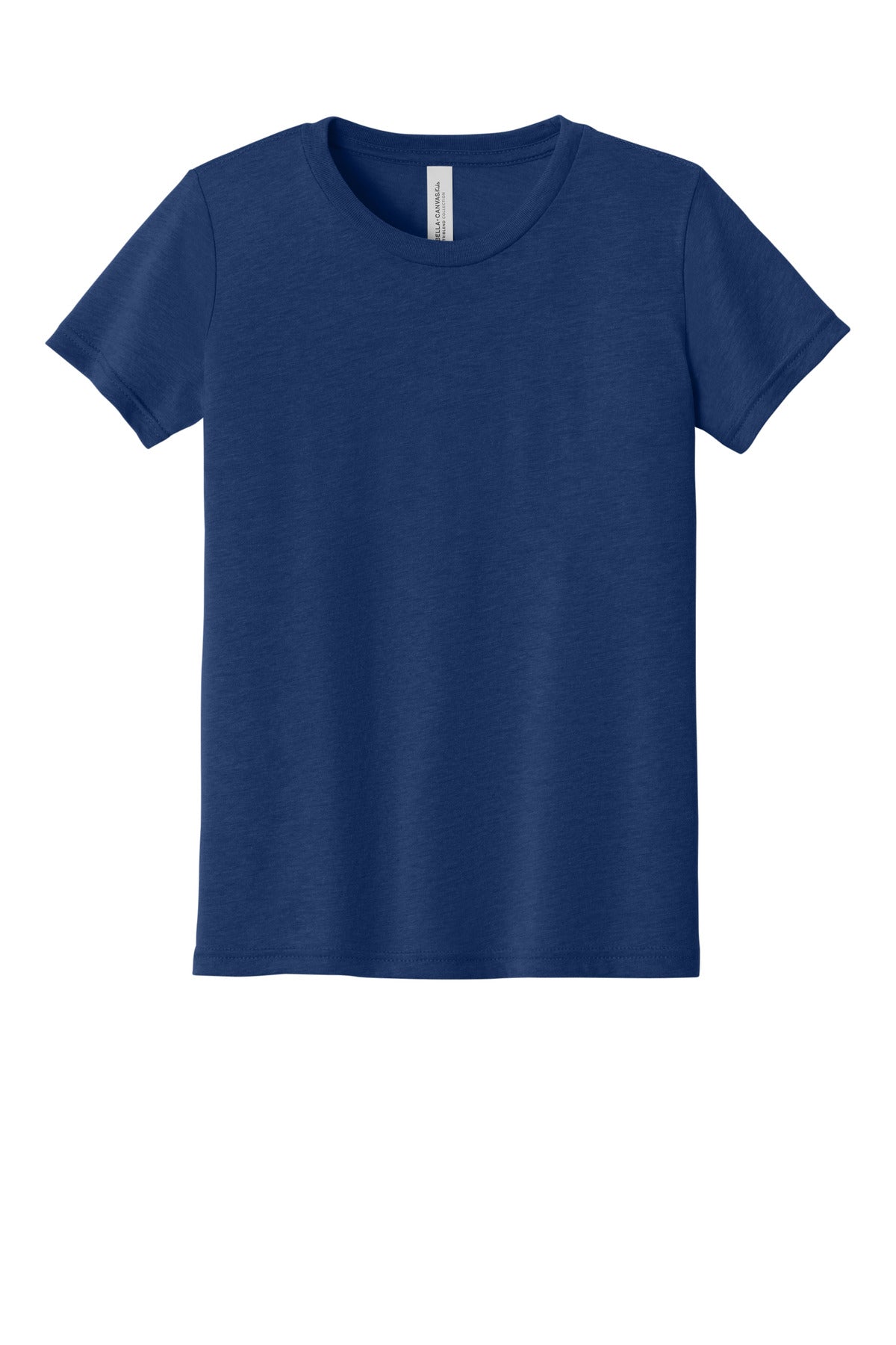 BELLA+CANVAS Youth Triblend Short Sleeve Tee. BC3413Y - Navy Triblend - front