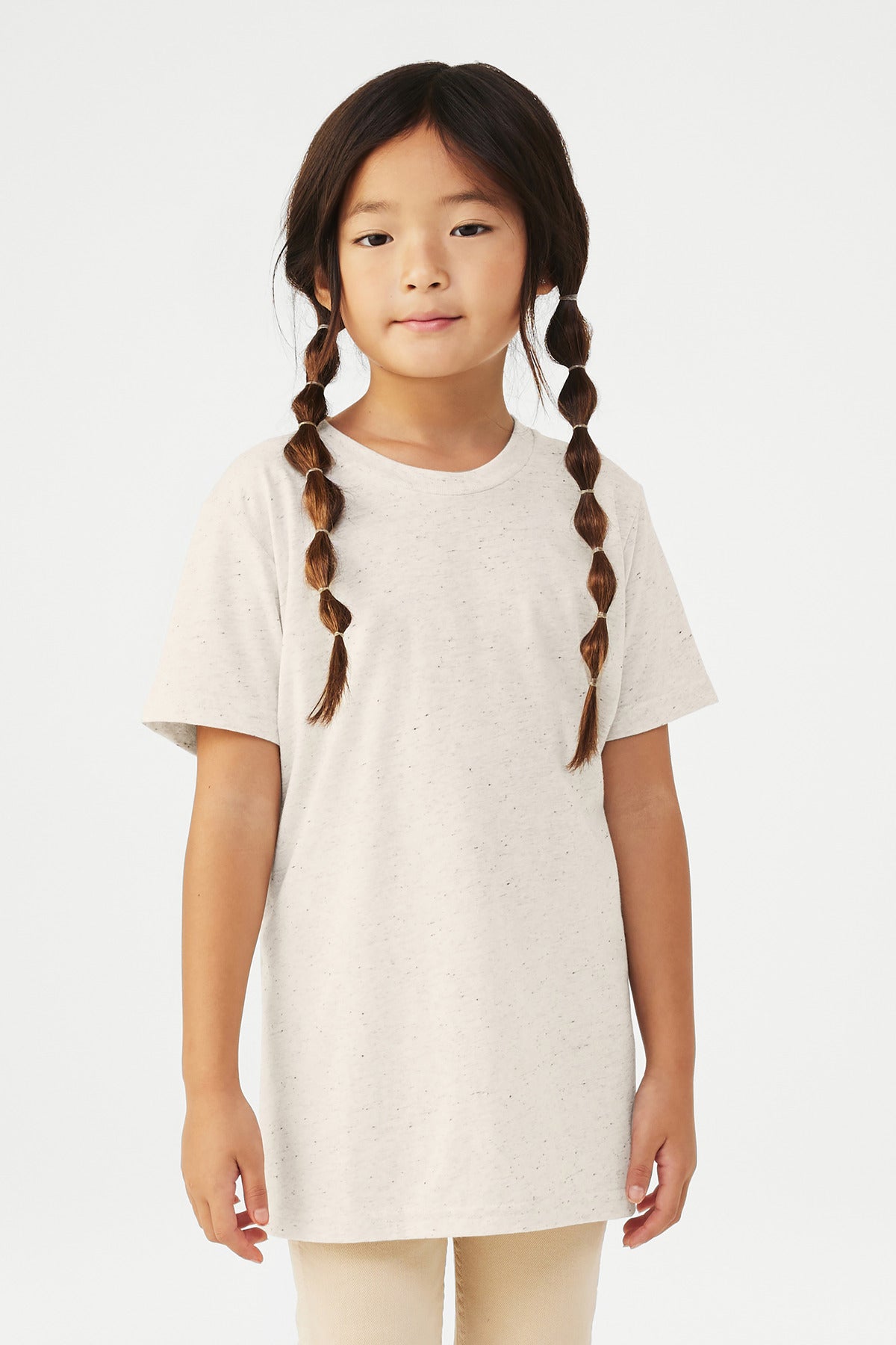 BELLA+CANVAS Youth Triblend Short Sleeve Tee. BC3413Y - Oatmeal Triblend - front