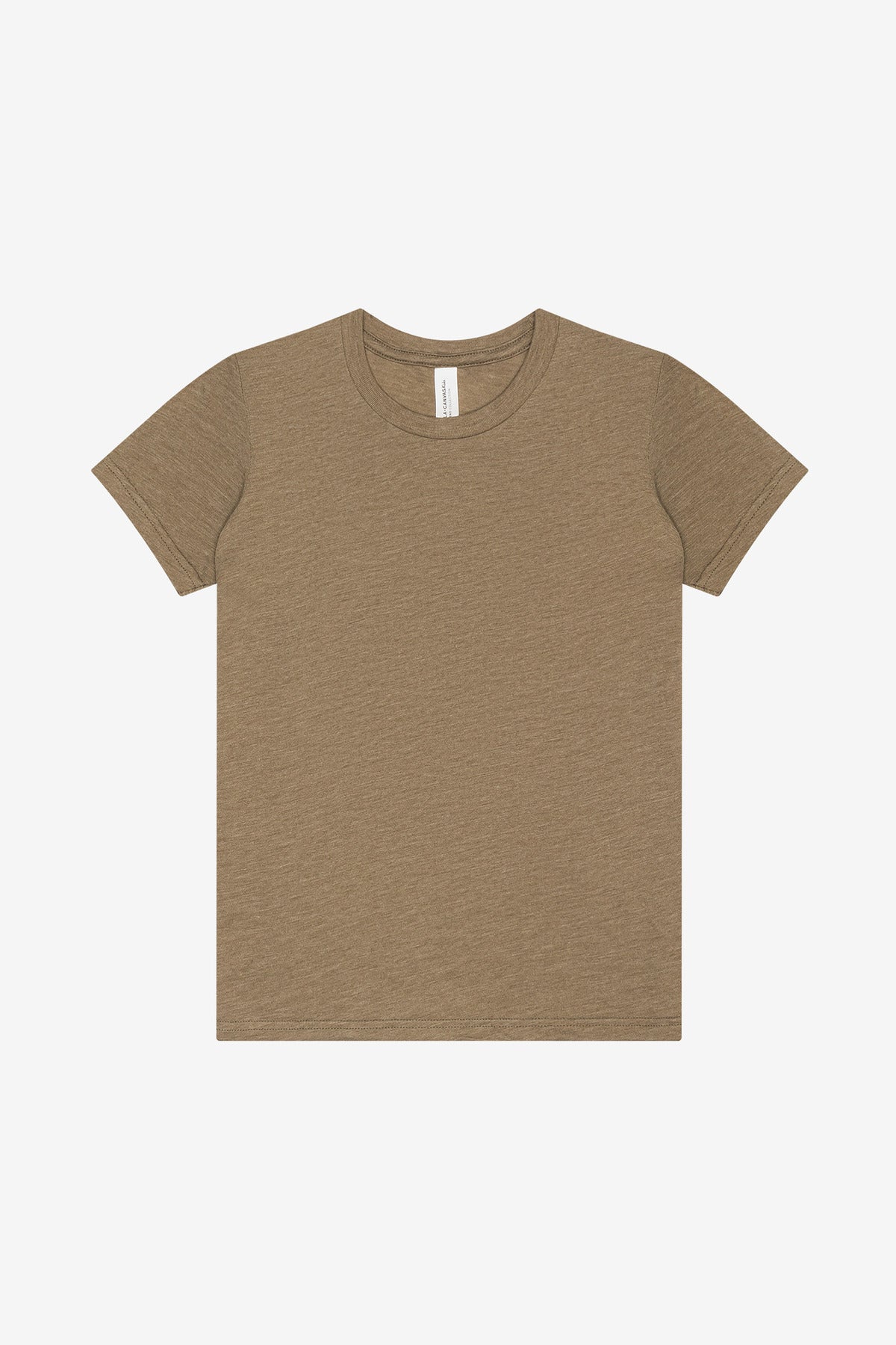 BELLA+CANVAS Youth Triblend Short Sleeve Tee. BC3413Y - Olive Triblend - front