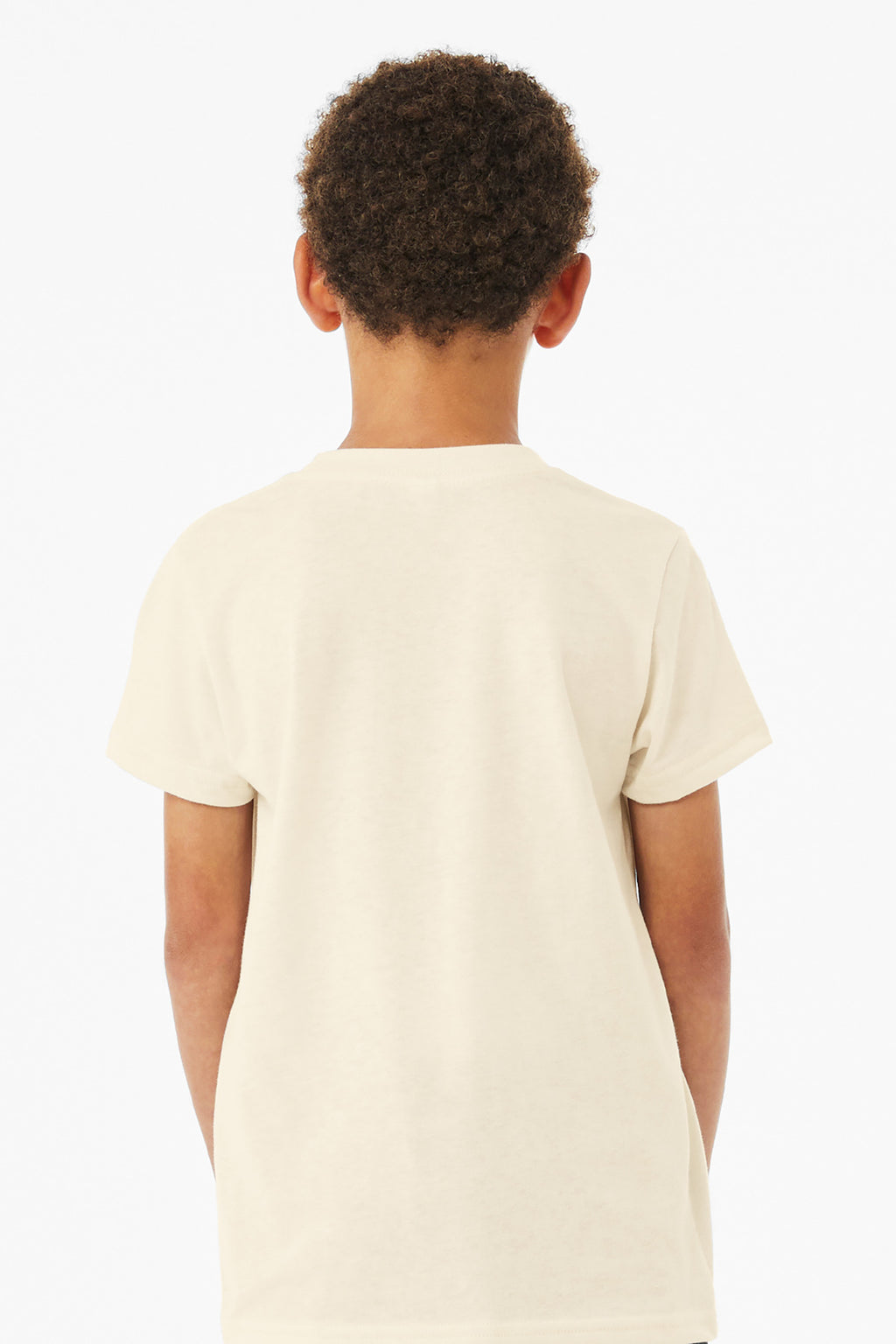 BELLA+CANVAS Youth Triblend Short Sleeve Tee. BC3413Y - Solid Natural Triblend - back