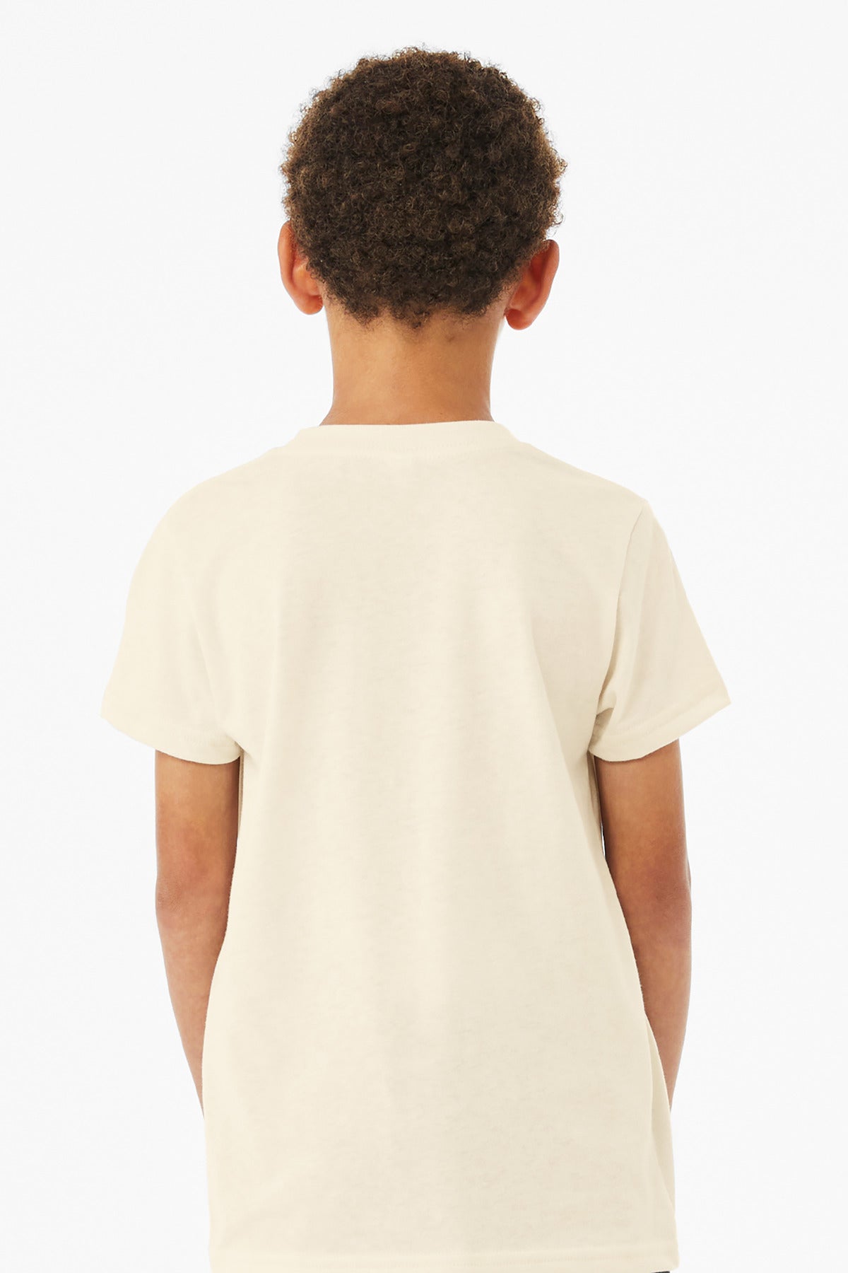 BELLA+CANVAS Youth Triblend Short Sleeve Tee. BC3413Y - Solid Natural Triblend - back