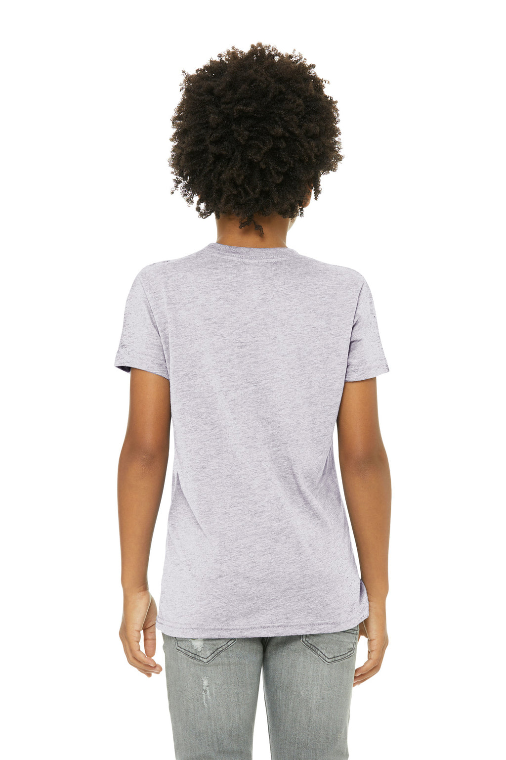 BELLA+CANVAS Youth Triblend Short Sleeve Tee. BC3413Y - White Fleck Triblend - back