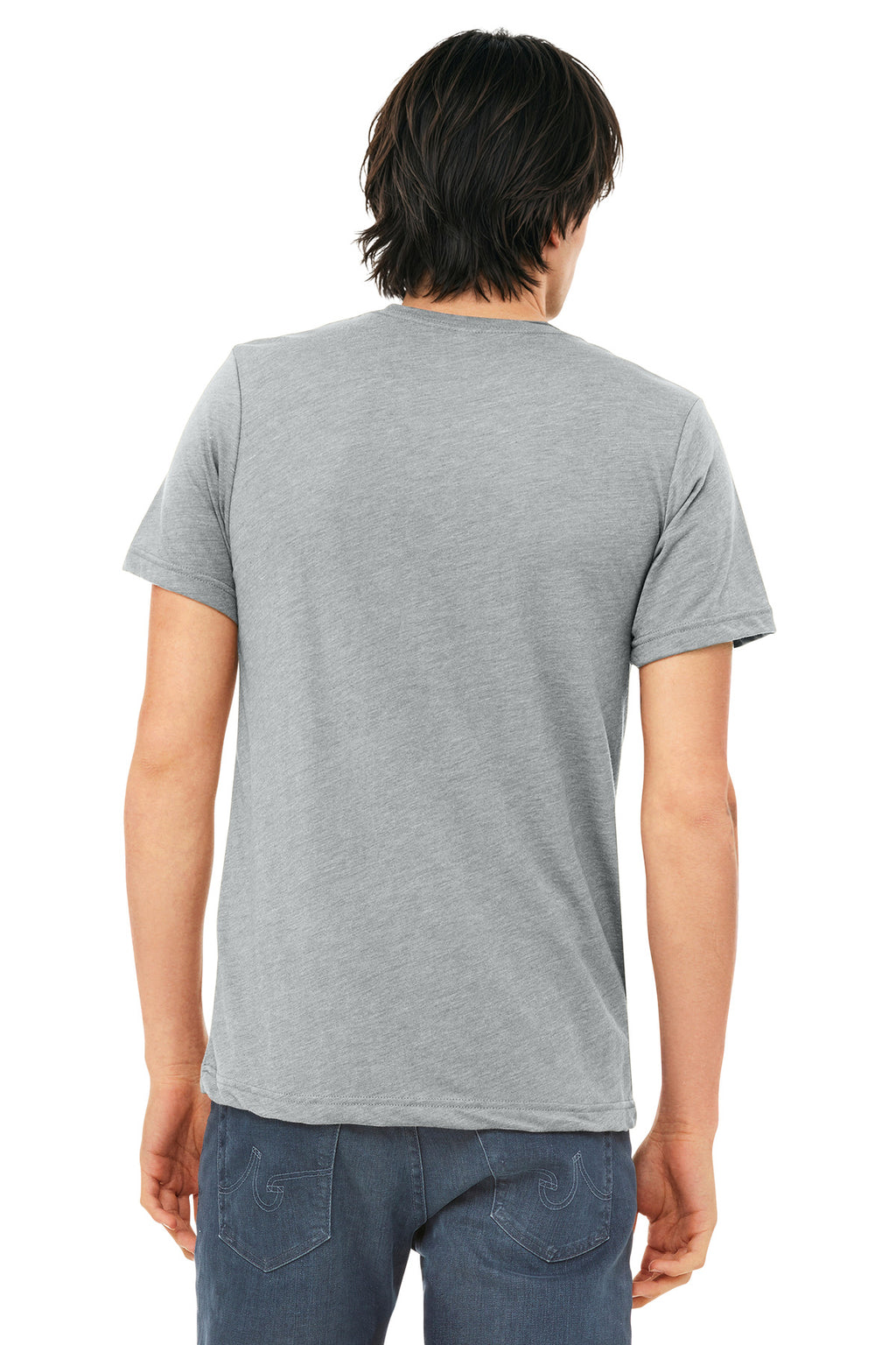 BELLA+CANVAS Unisex Triblend Short Sleeve Tee. BC3413 - Athletic Grey Triblend - back