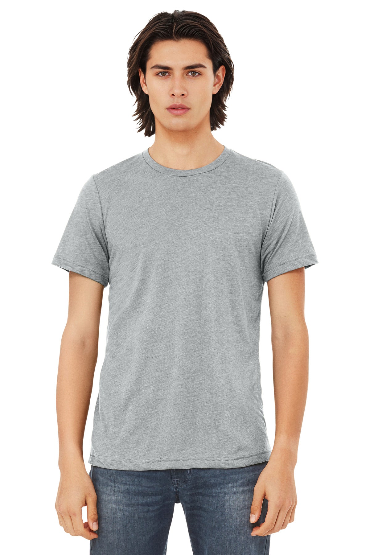 BELLA+CANVAS Unisex Triblend Short Sleeve Tee. BC3413 - Athletic Grey Triblend - front