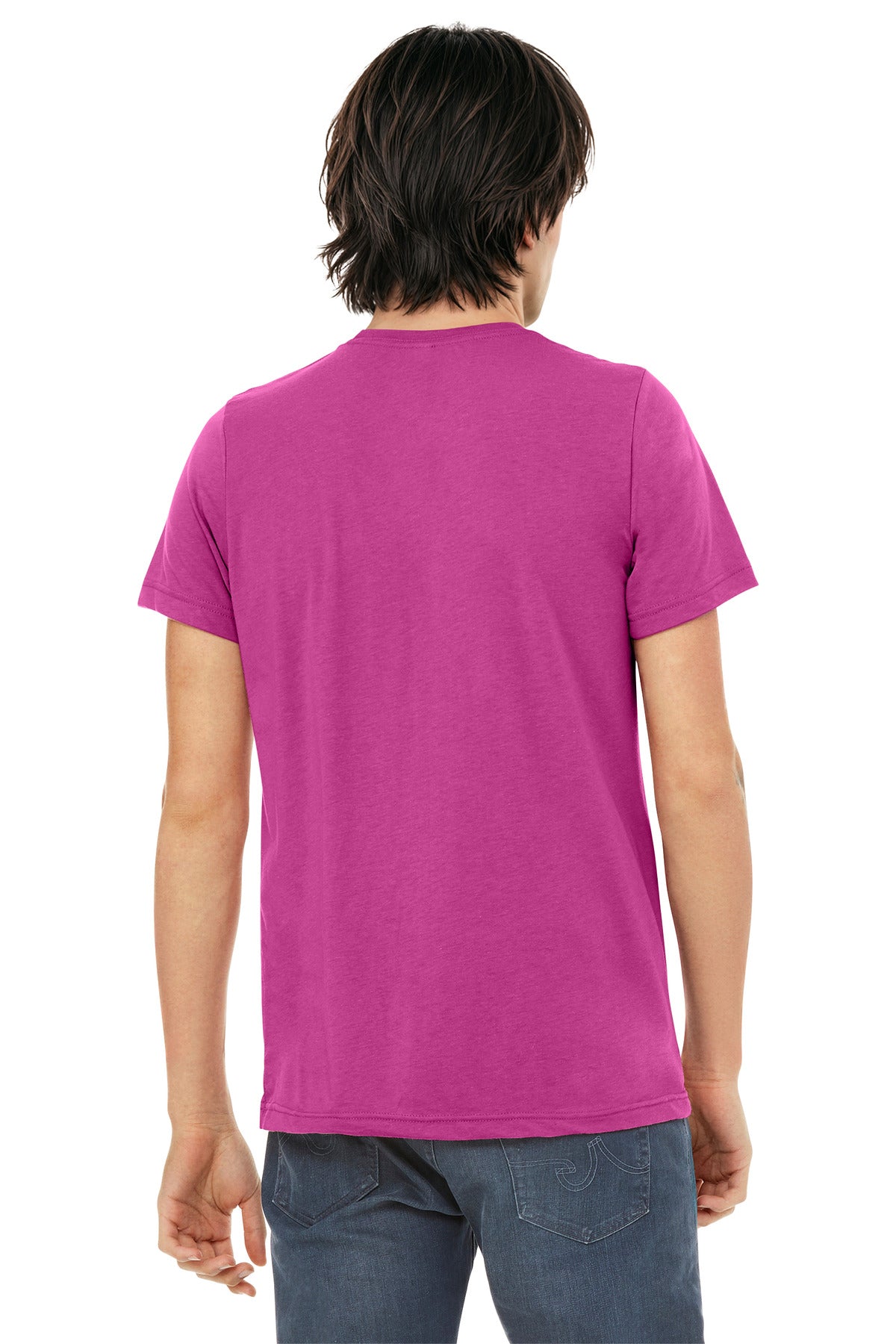 BELLA+CANVAS Unisex Triblend Short Sleeve Tee. BC3413 - Berry Triblend - back
