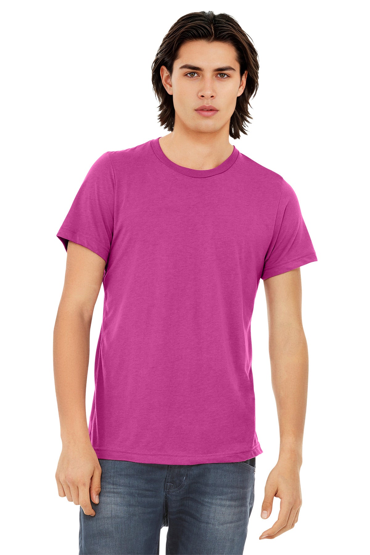 BELLA+CANVAS Unisex Triblend Short Sleeve Tee. BC3413 - Berry Triblend - front