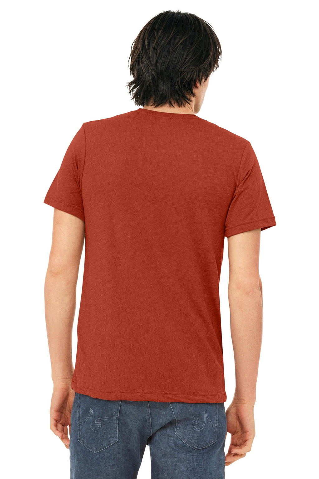BELLA+CANVAS Unisex Triblend Short Sleeve Tee. BC3413 - Brick Triblend - back