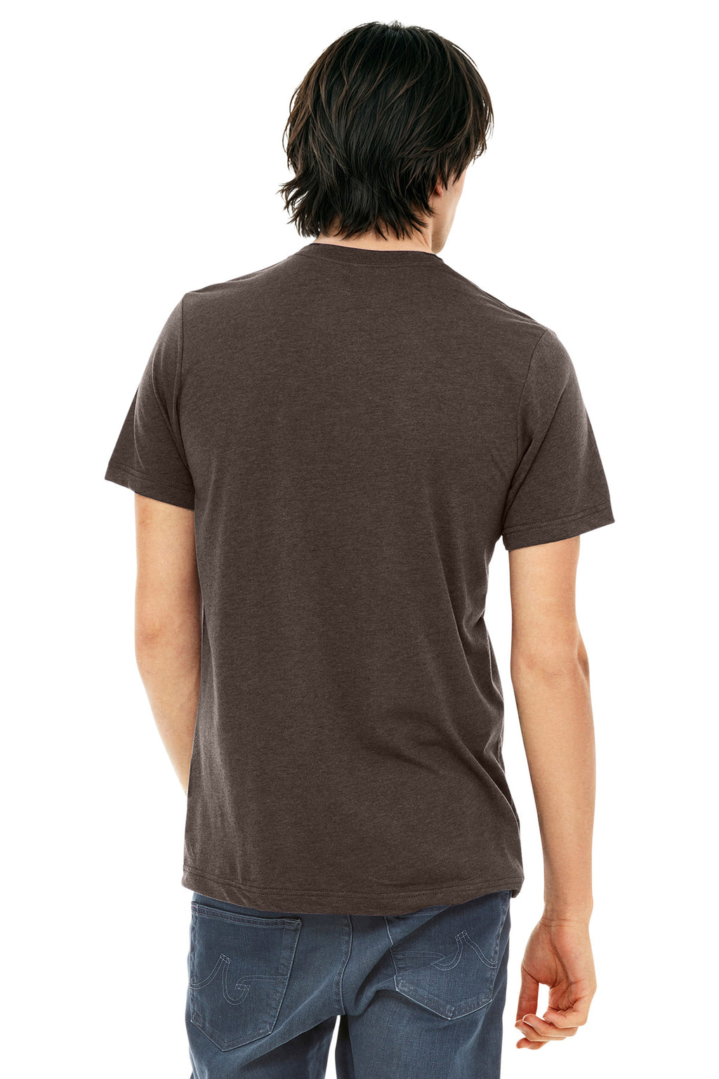 BELLA+CANVAS Unisex Triblend Short Sleeve Tee. BC3413 - Brown Triblend - back