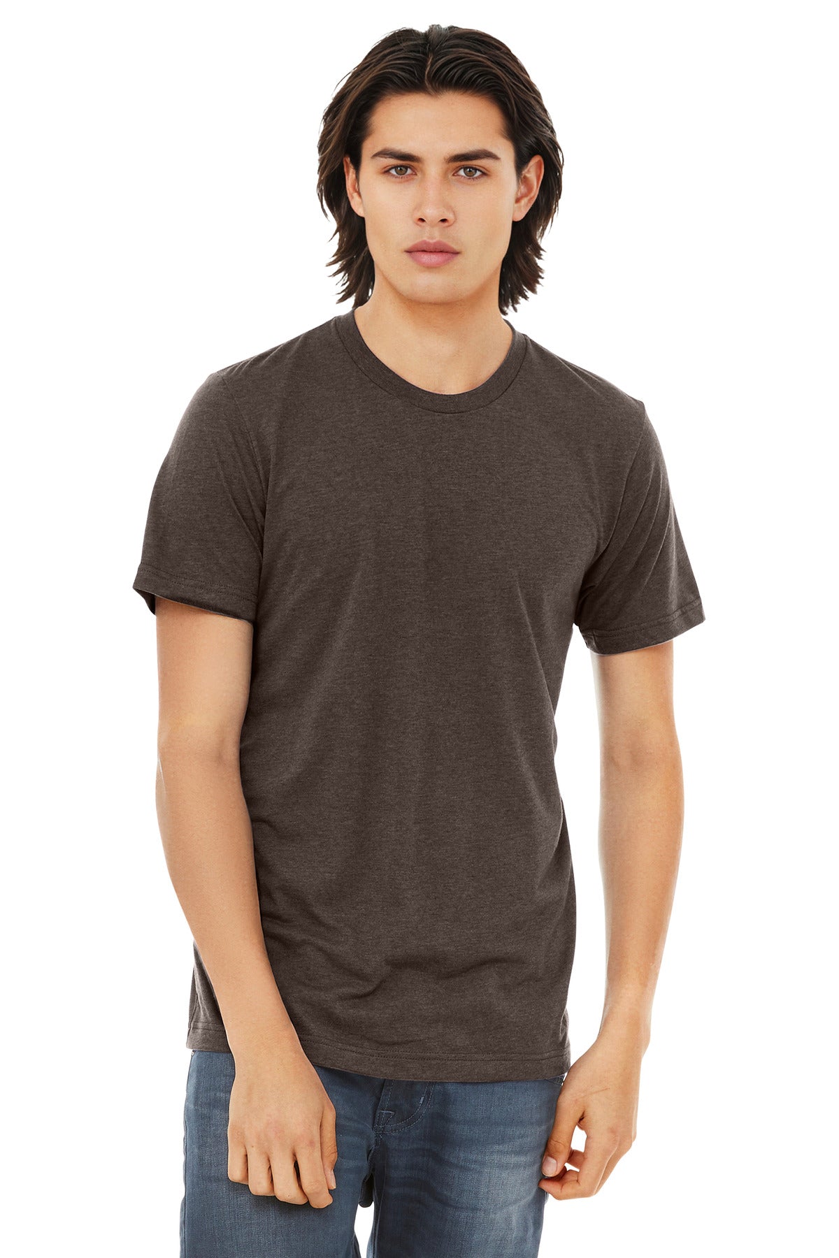 BELLA+CANVAS Unisex Triblend Short Sleeve Tee. BC3413 - Brown Triblend - front
