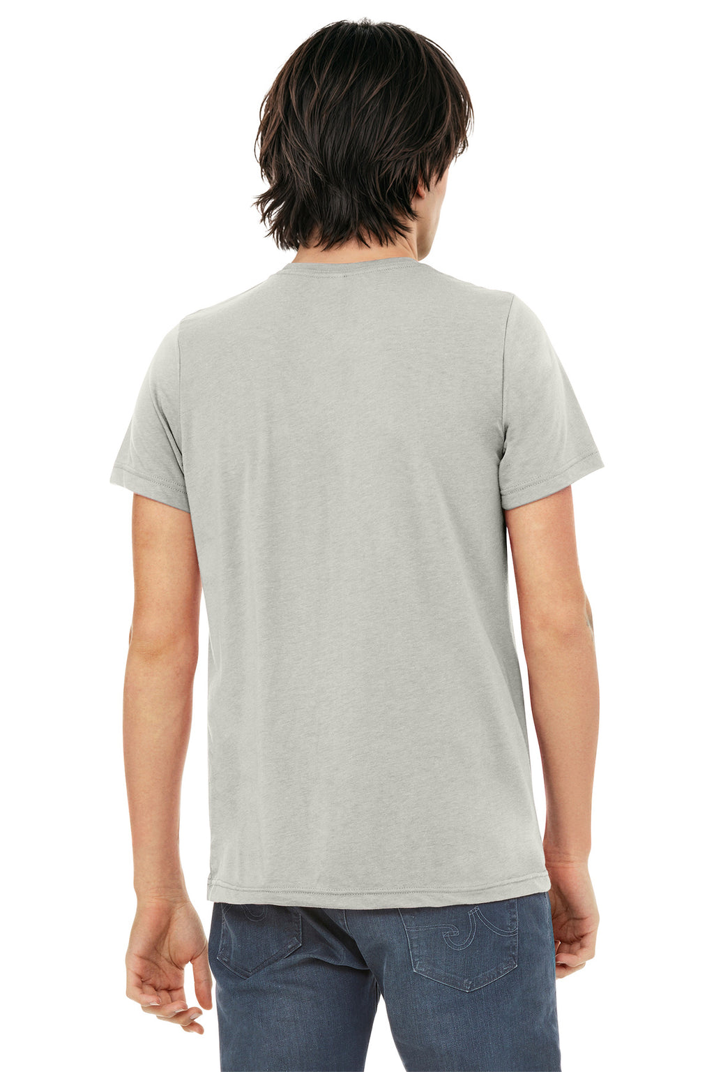BELLA+CANVAS Unisex Triblend Short Sleeve Tee. BC3413 - Cement Triblend - back