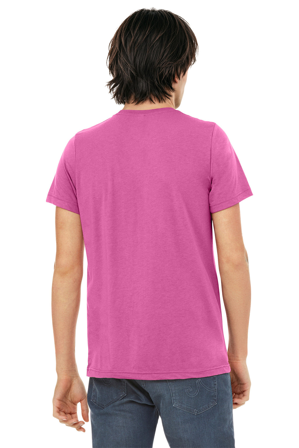BELLA+CANVAS Unisex Triblend Short Sleeve Tee. BC3413 - Charity Pink Triblend - back