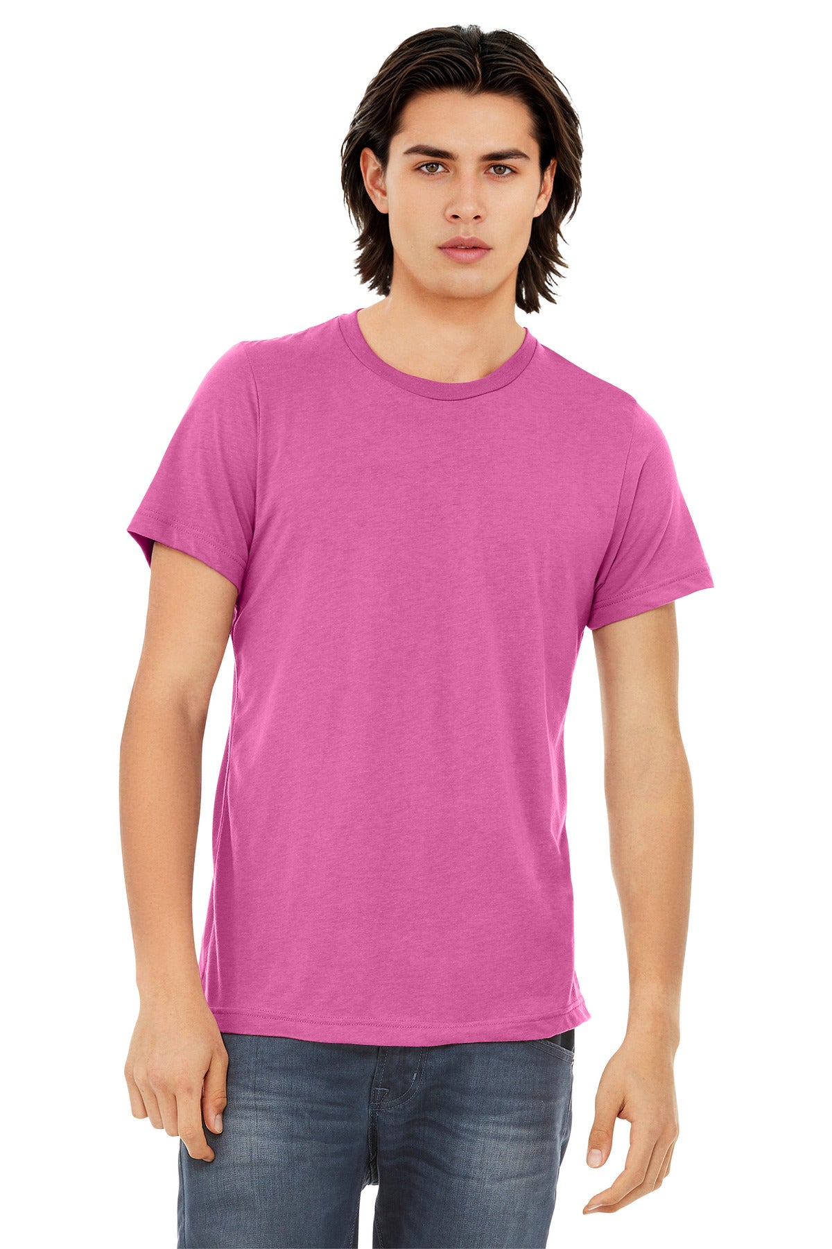 BELLA+CANVAS Unisex Triblend Short Sleeve Tee. BC3413 - Charity Pink Triblend - front