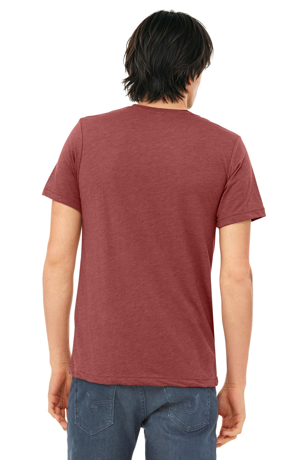 BELLA+CANVAS Unisex Triblend Short Sleeve Tee. BC3413 - Clay Triblend - back