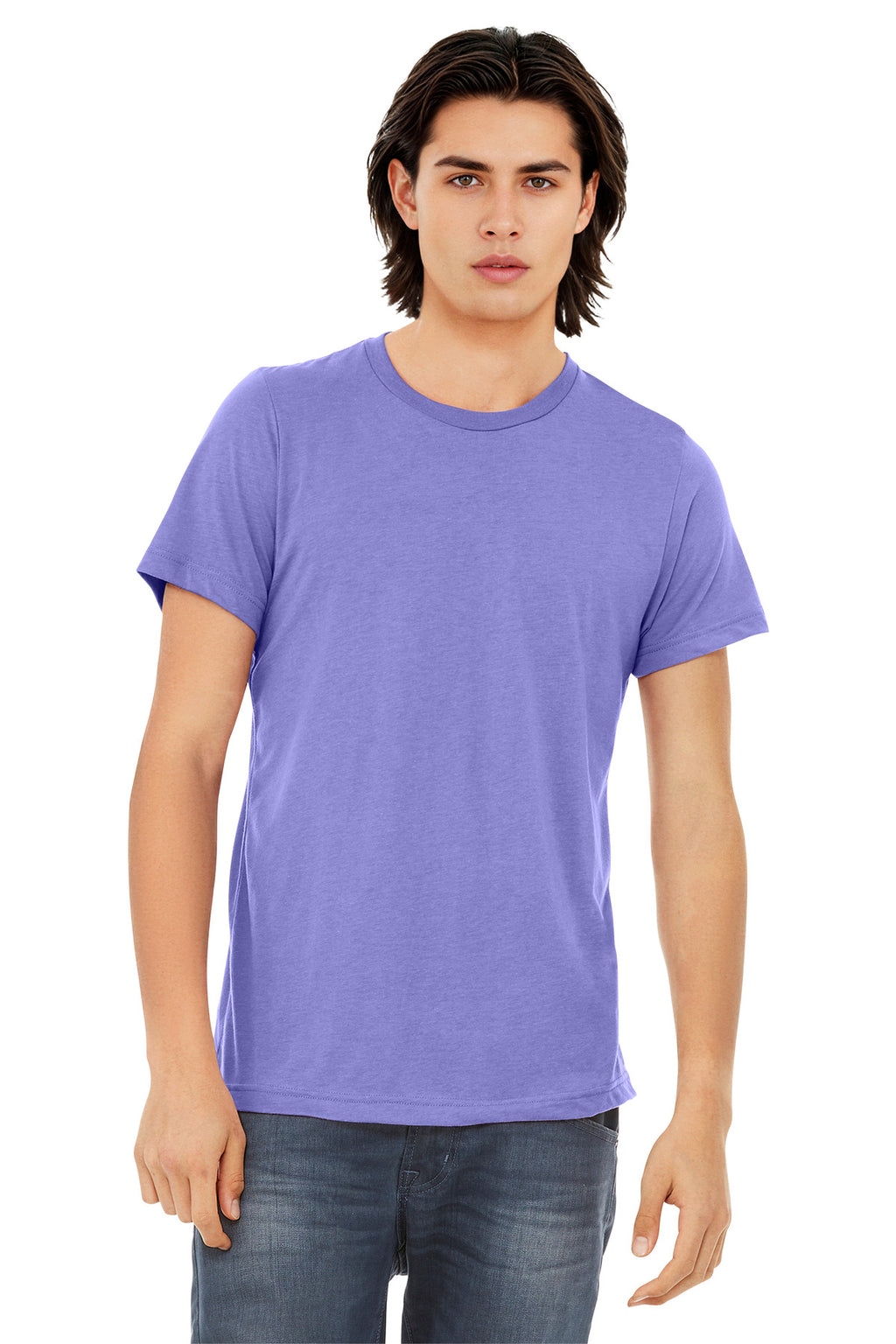 BELLA+CANVAS Unisex Triblend Short Sleeve Tee. BC3413 - Dark Lavender Triblend - front