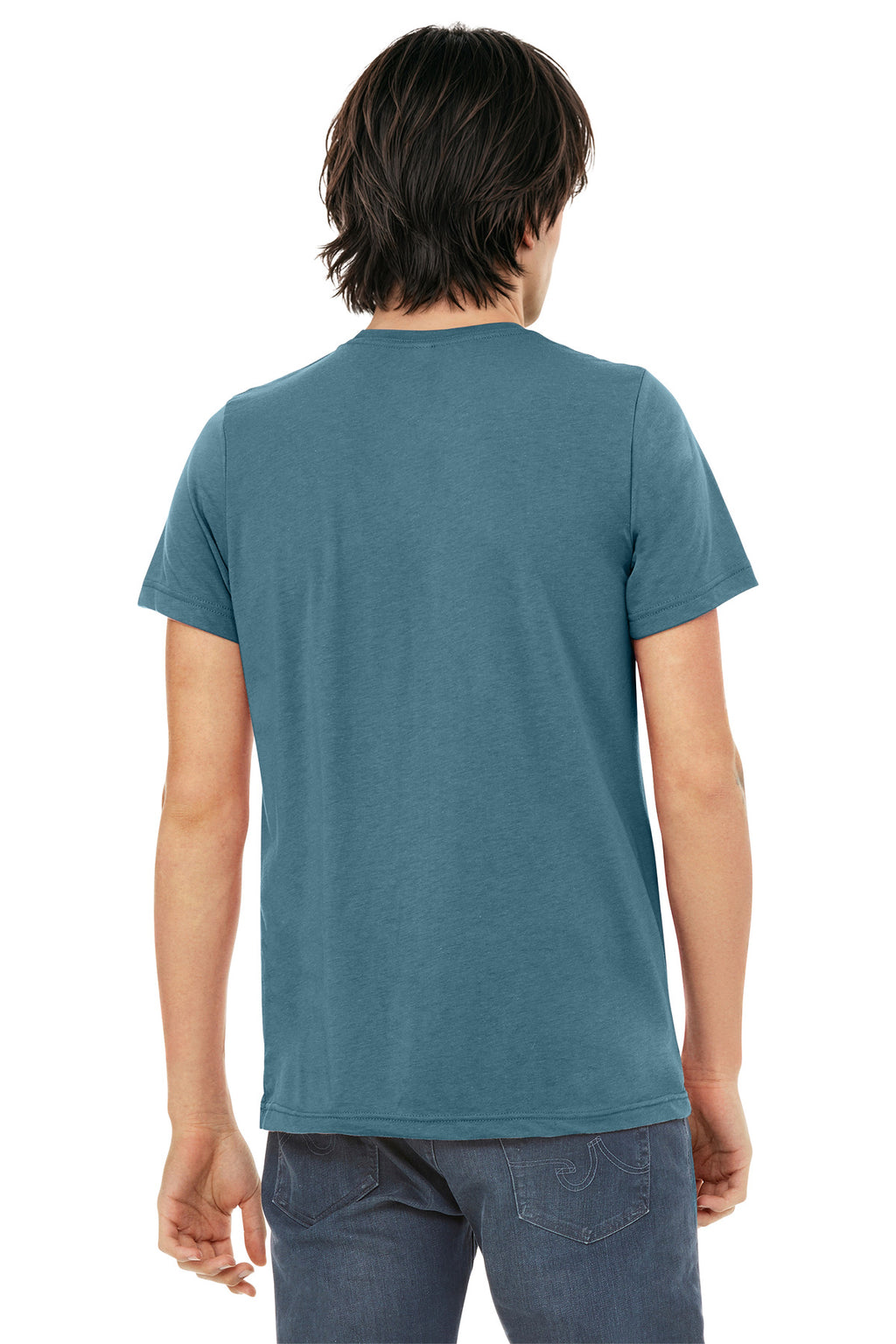 BELLA+CANVAS Unisex Triblend Short Sleeve Tee. BC3413 - Denim Triblend - back