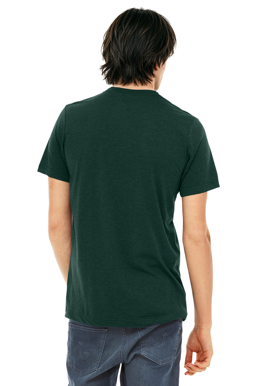 BELLA+CANVAS Unisex Triblend Short Sleeve Tee. BC3413 - Emerald Triblend - back