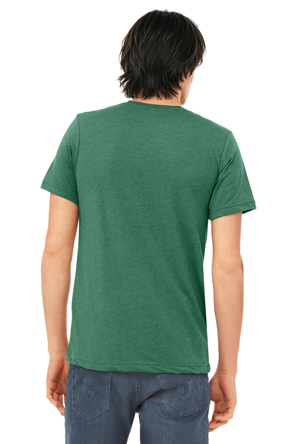 BELLA+CANVAS Unisex Triblend Short Sleeve Tee. BC3413 - Grass Green Triblend - back