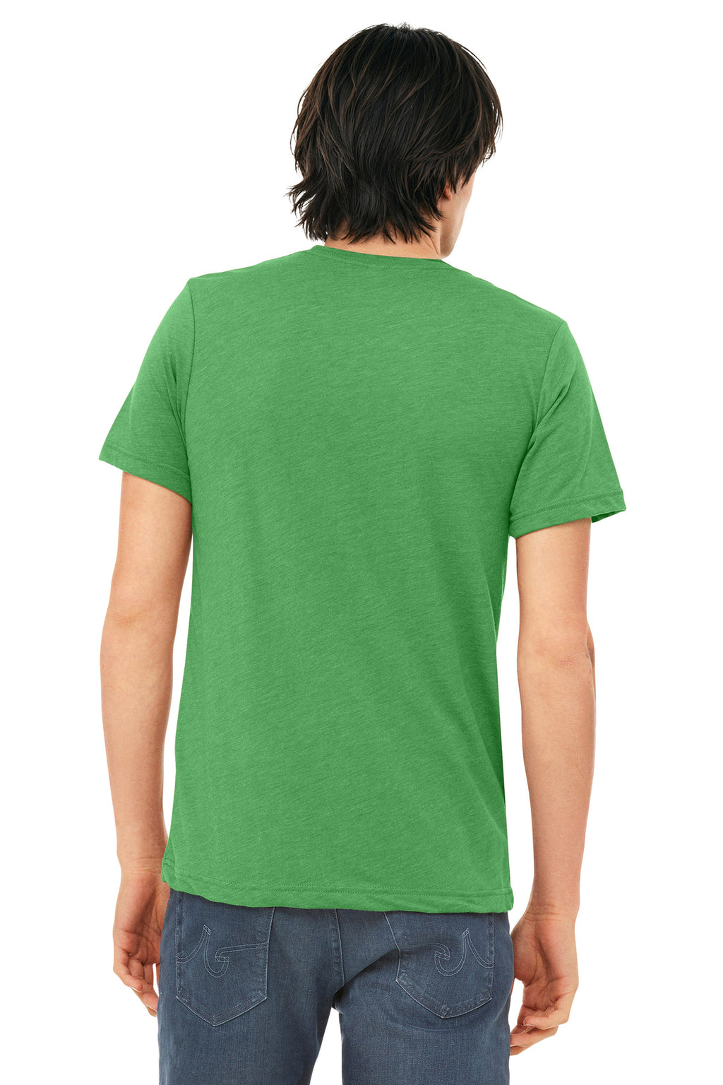 BELLA+CANVAS Unisex Triblend Short Sleeve Tee. BC3413 - Green Triblend - back