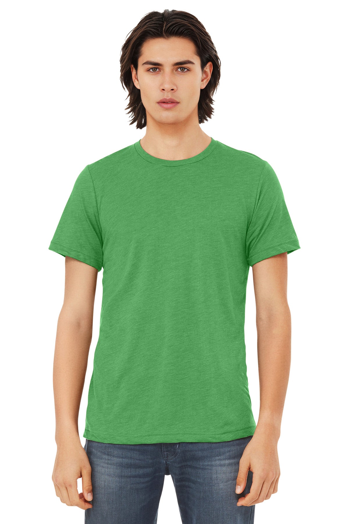 BELLA+CANVAS Unisex Triblend Short Sleeve Tee. BC3413 - Green Triblend - front