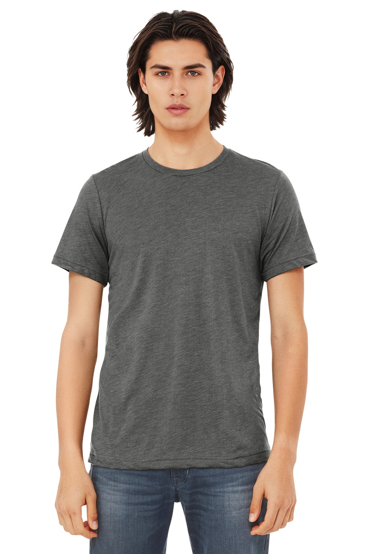 BELLA+CANVAS Unisex Triblend Short Sleeve Tee. BC3413 - Grey Triblend - front
