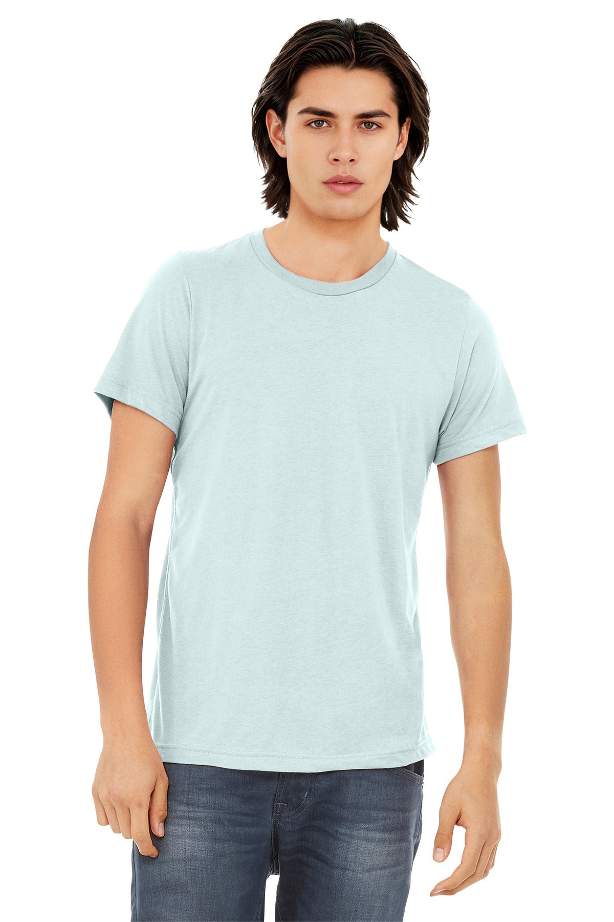 BELLA+CANVAS Unisex Triblend Short Sleeve Tee. BC3413 - Ice Blue Triblend - front