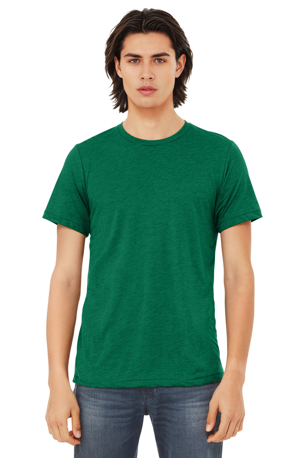 BELLA+CANVAS Unisex Triblend Short Sleeve Tee. BC3413 - Kelly Triblend - front