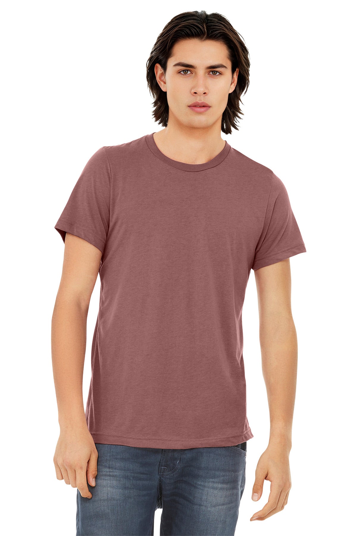 BELLA+CANVAS Unisex Triblend Short Sleeve Tee. BC3413 - Mauve Triblend - front