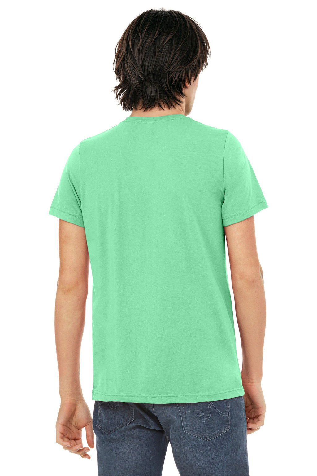 BELLA+CANVAS Unisex Triblend Short Sleeve Tee. BC3413 - Mint Triblend - back
