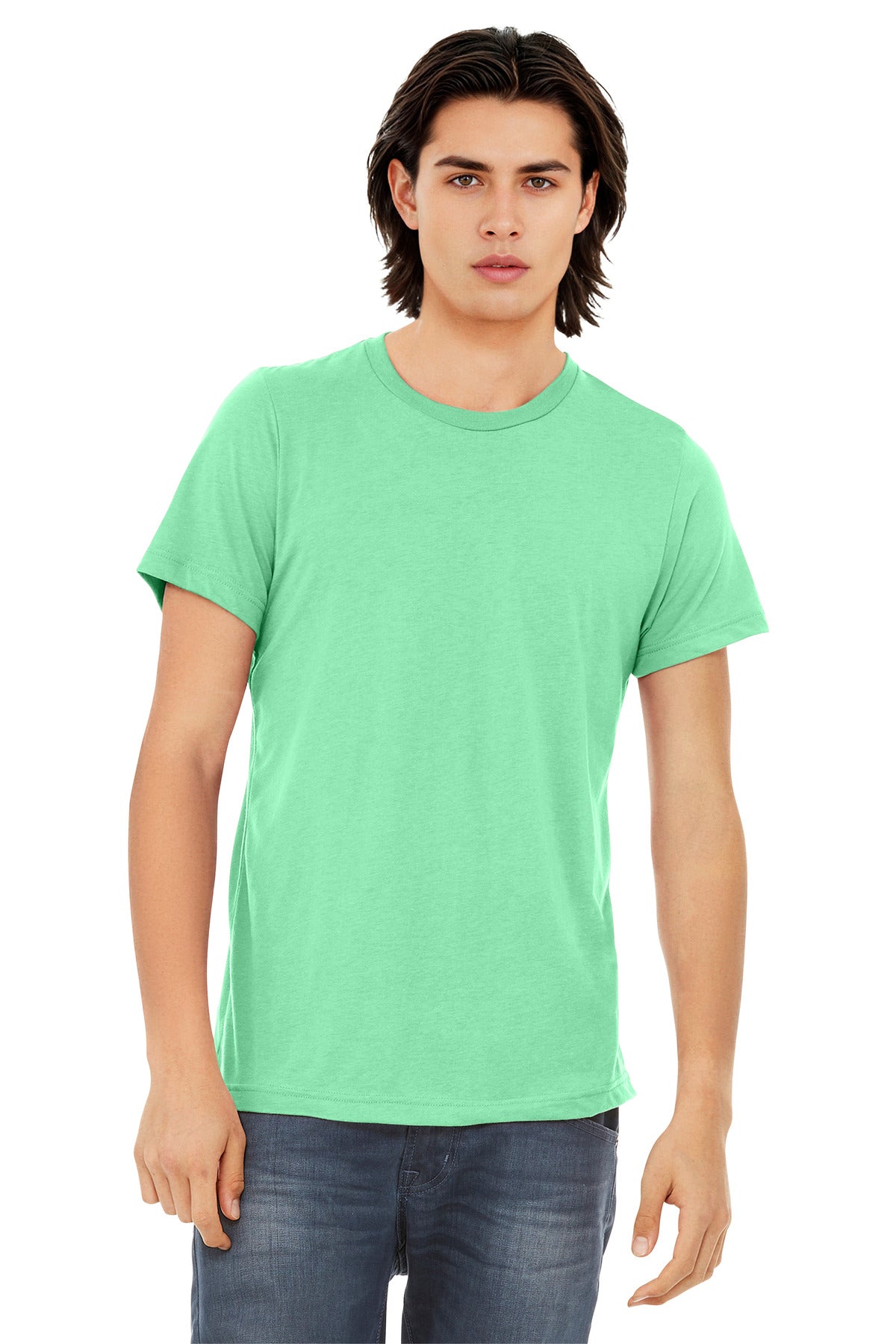 BELLA+CANVAS Unisex Triblend Short Sleeve Tee. BC3413 - Mint Triblend - front
